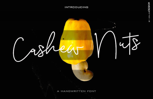 Cashew Nuts Font: A Handwritten Typeface for Crafty Creations