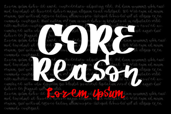 Core Reason: A Handwritten Typeface for Editorial Elegance