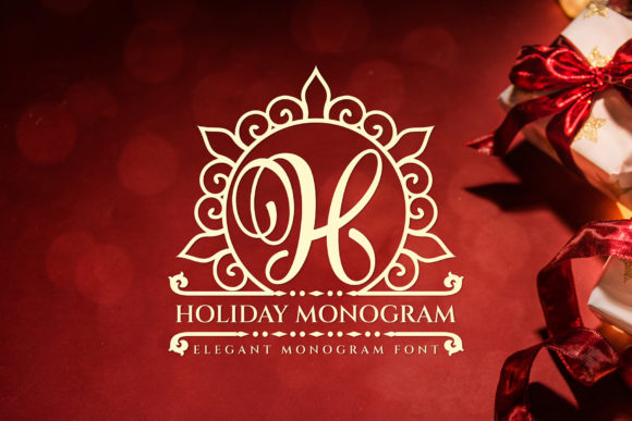 Holiday Monogram Font: Elevate Your Brand with Handwritten Elegance