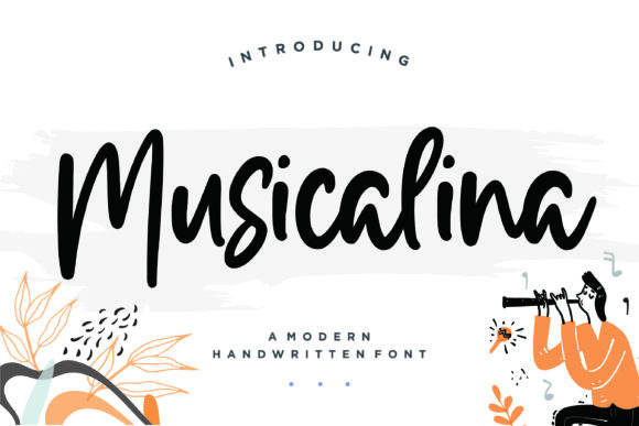Musicalina Font: A Handwritten Typeface for Creative Makers