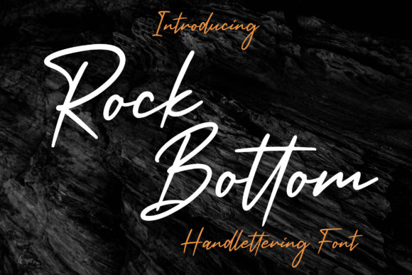 Rock Bottom Typeface: A Handwritten Font for Editorial Elegance