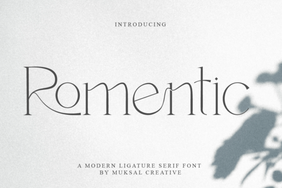 Romentic: A Serene Serif Typeface for Editorial Elegance
