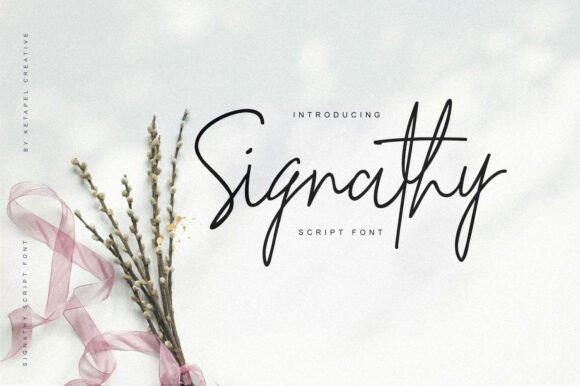 Signathy: A Beautiful Script Font for Crafting and Selling