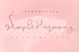 Simple Harmony: A Playful Script Font for Editorial Design